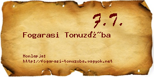 Fogarasi Tonuzóba névjegykártya